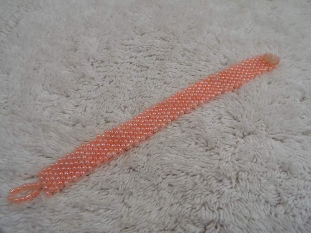 Oink Micro Glass Bead Mesh Bracelet (B24)