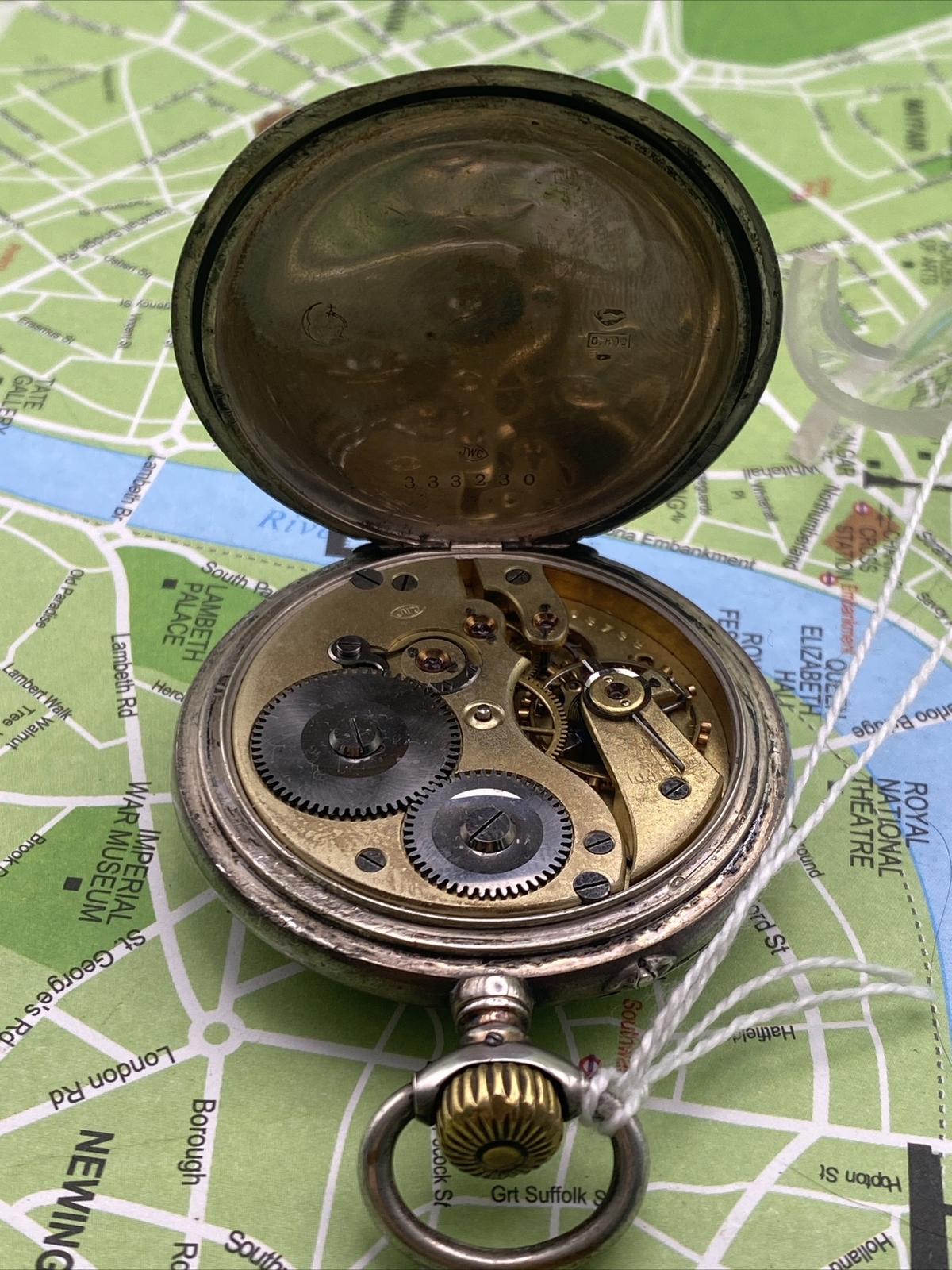 Silver IWC pocket Watch, Montre