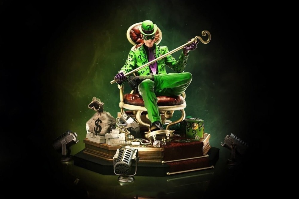UNPAINTED Riddler Batman Arkham Diorama 3d Printed Model Kit