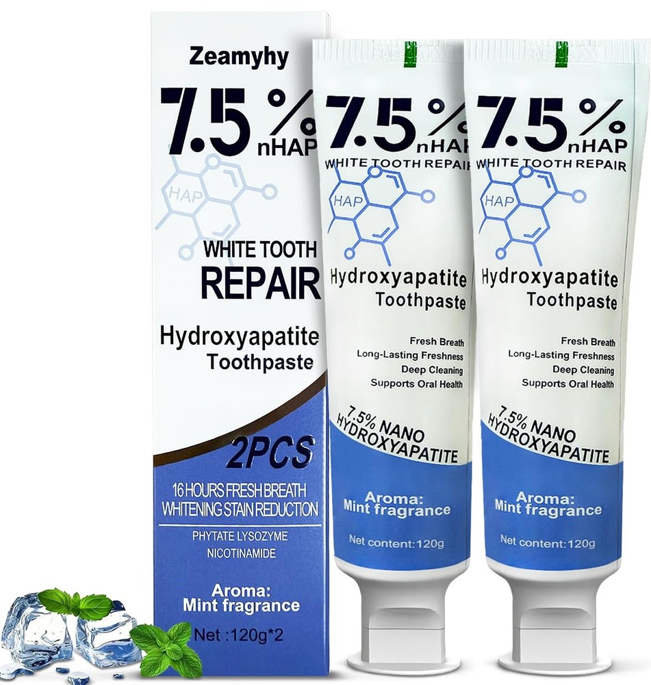 7.5% Hydroxyapatite Toothpaste for Advanced Enamel 2.12 Ounce (Pack of 2)