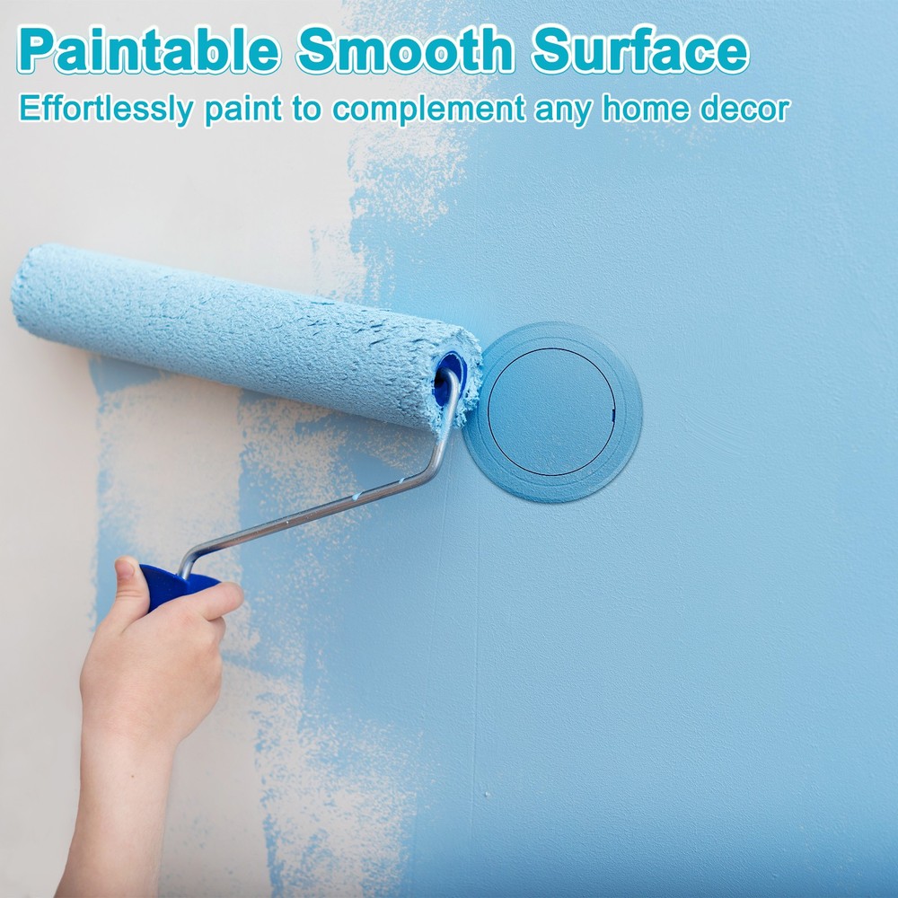 1-Pack Access Panel for Drywall, 4x4 Inch Round Plastic Removable [Gray]