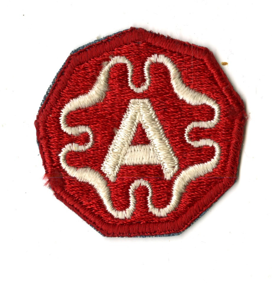 Ninth Army White Back Patch Europe Bulge Germany