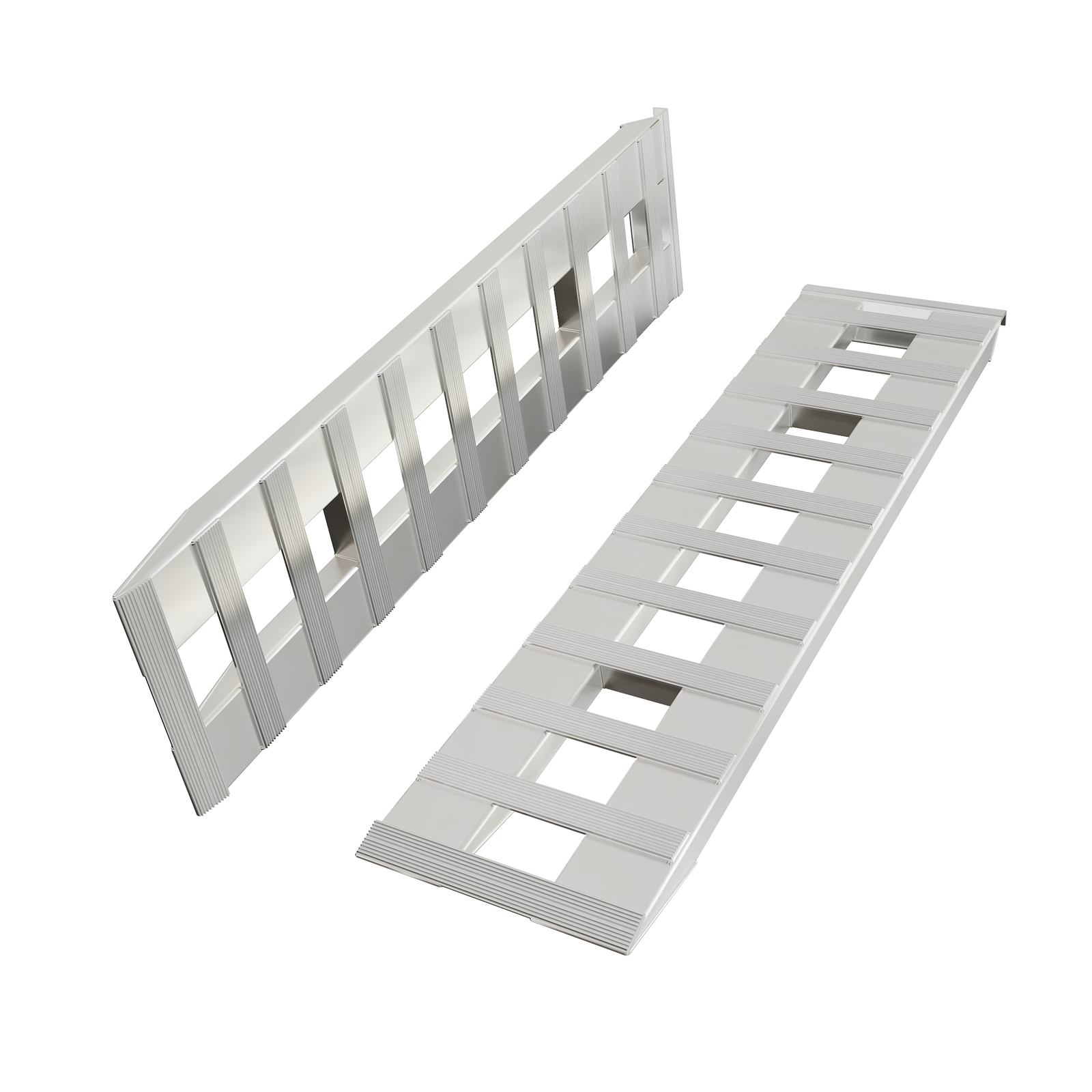 Pair For 60''X15" Aluminum Ramps 6800 LBS Truck Car Auto Trailer Ramps Hook End