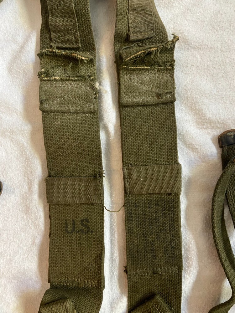 Lot #3 US Military WWII Original Combat Field Equipment Suspenders 1945
