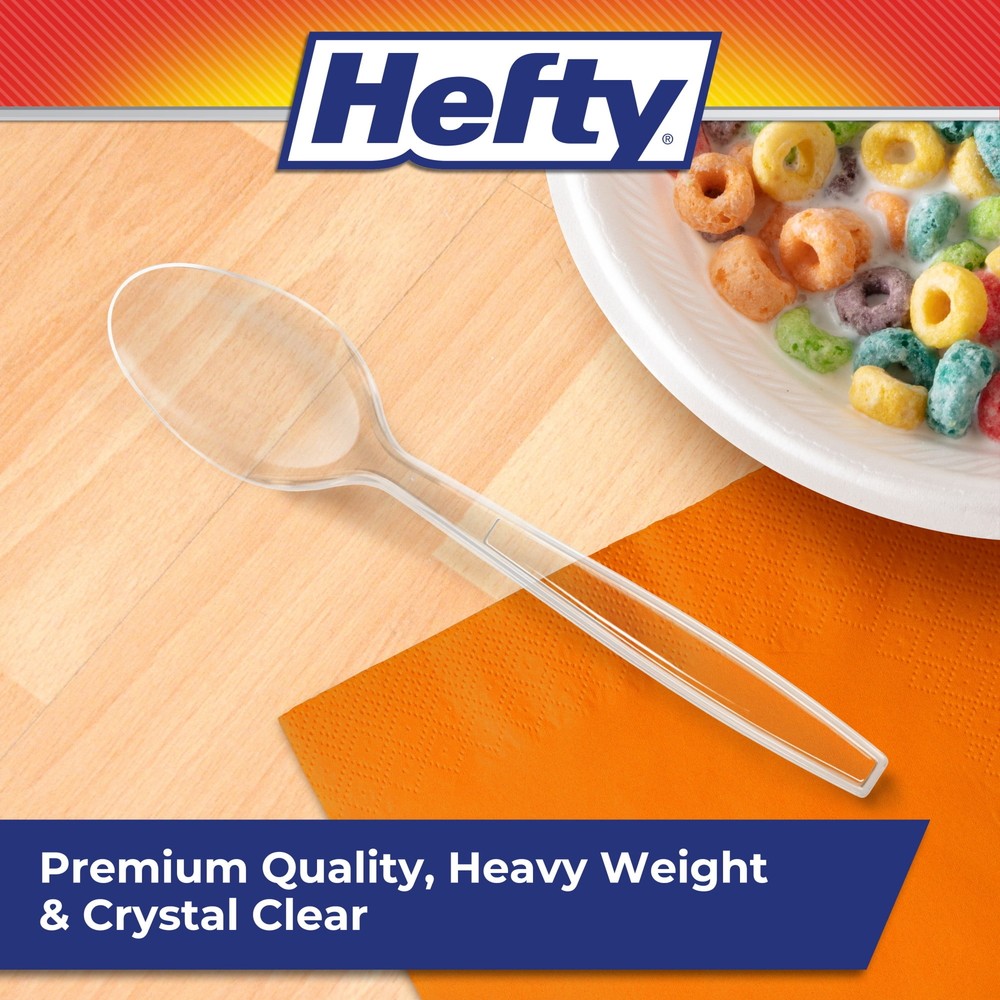 Clear Heavy-Weight Plastic Spoons, 300 Count