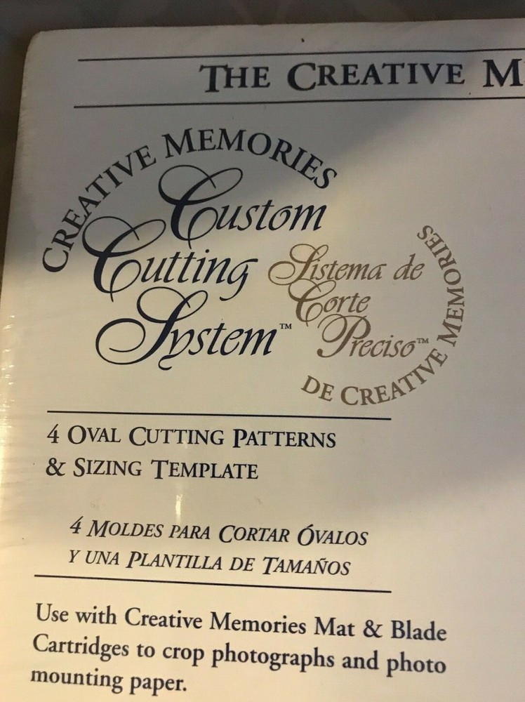 NEW ~ CREATIVE MEMORIES CUSTOM CUTTING SYSTEM ~ 4 OVAL PATTERNS & TEMPLATE