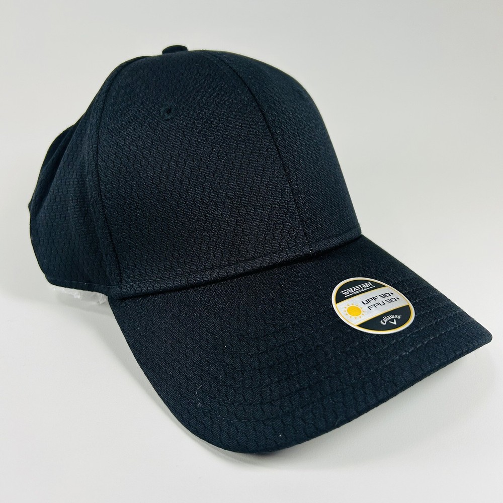 Callaway Weather Series Golf Hat Womens Black Adjustable Strapback UPF Active