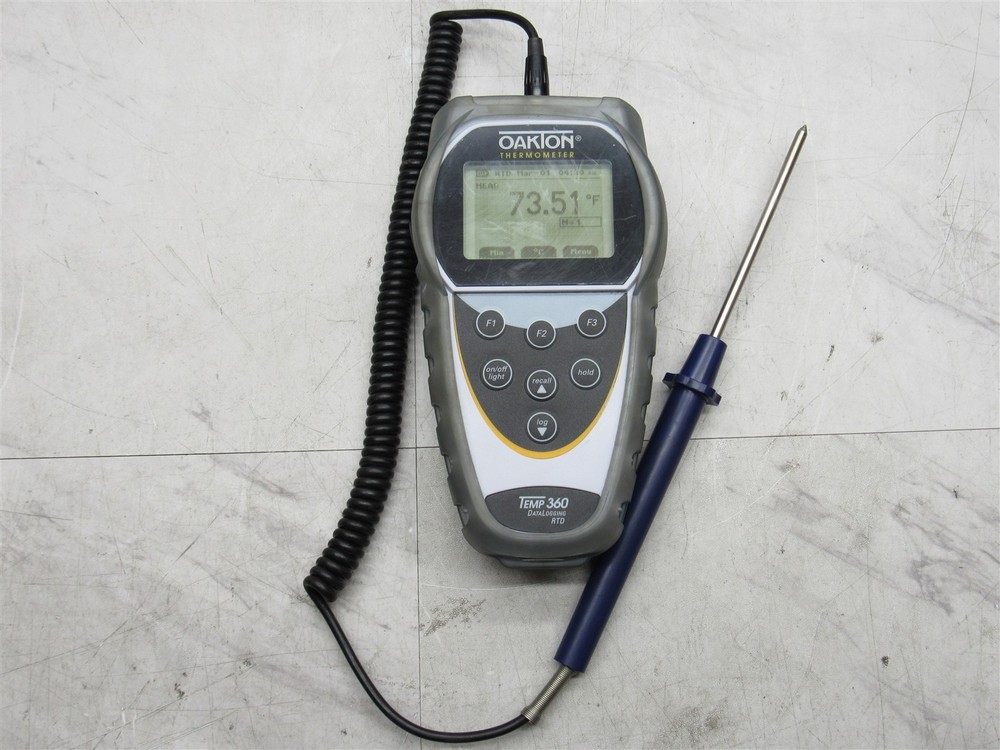 Oakton Temp-360 Single-Input RTD Datalogging Thermometer with Probe