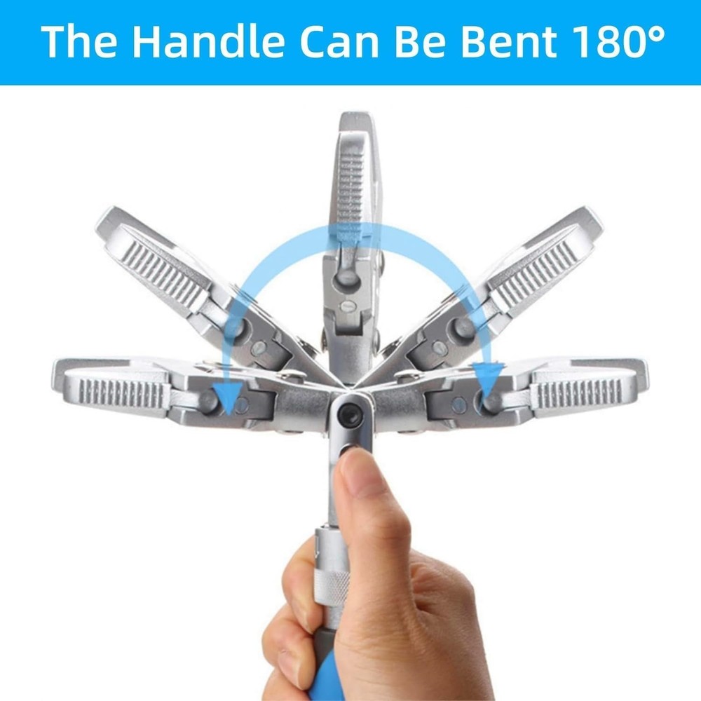 Flexhead Adjustable , 10" to 12" Ratcheting Crescent Wrenches with Retractable E