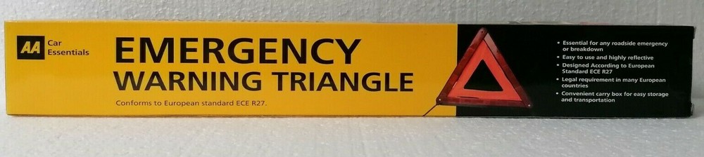 2 x Emergency Warning Triangle AA Car Essentials Hazard Breakdown Reflective Two