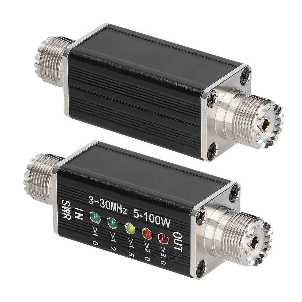 LED SWR Meter 3-30MHz Shortwave Standing Wave Ratio Indicator