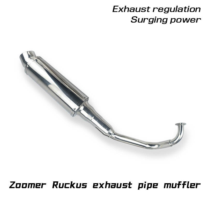 RUCKUS Exhaust Pipe Muffler Stainless Steel Motorcycle Scooter Honda AF58 ZOOMER