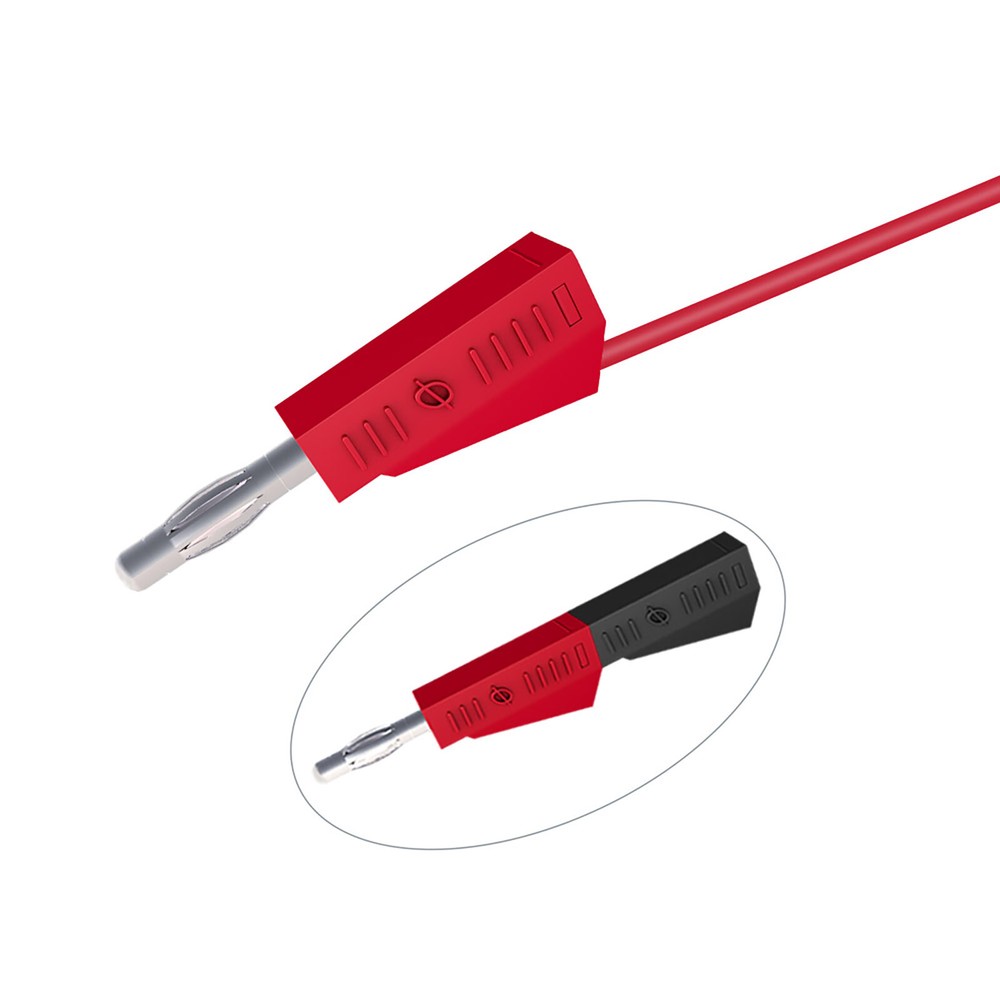 Multimeter Test Leads Set Stackable Banana Plug to Alligator Clip Mini Grabber