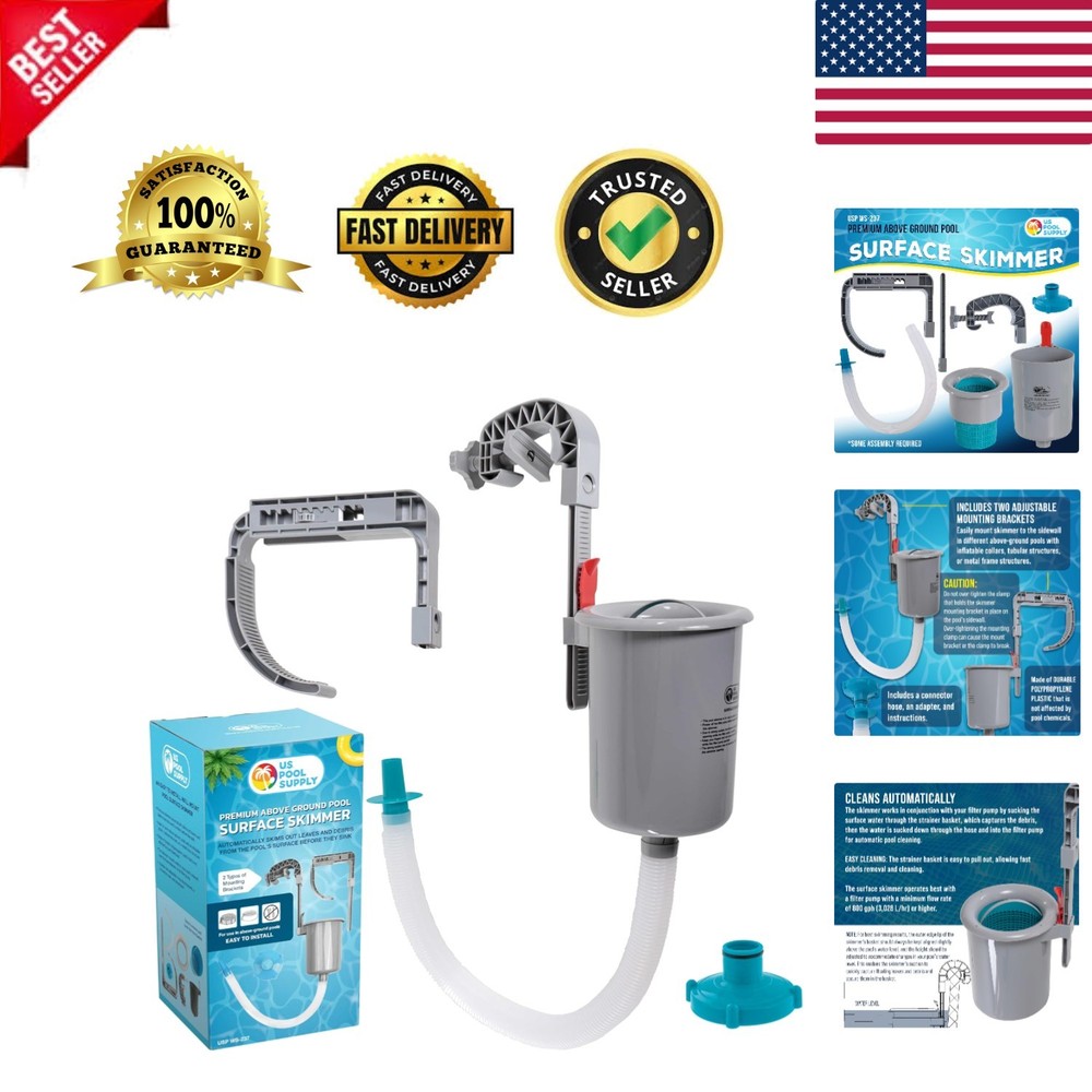 Pool Skimmer - Above Ground Pool Skimmer, Floating Pool Surface Skimmer, Pool...