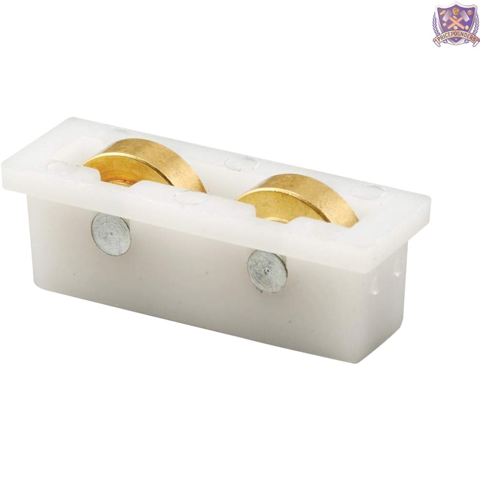 Sliding Window Roller Assembly Brass 1/2 In. Flat Tandem Rollers 2 Pack