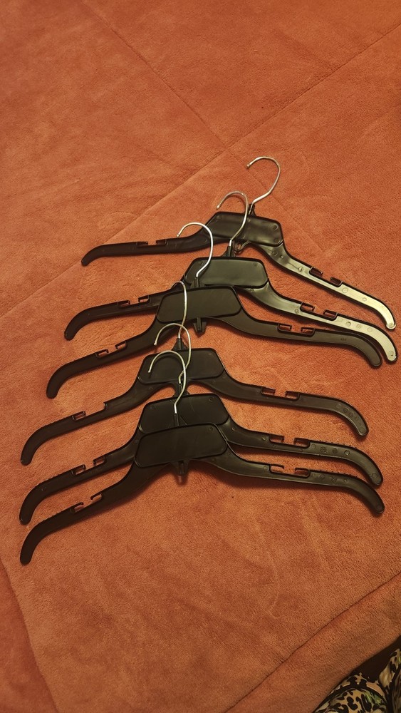 6 Black Hangers For Shirts
