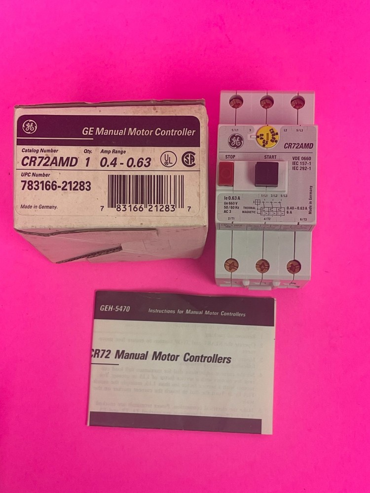 GE CR72AMD Manual  Motor Controller  0.4-0.63A