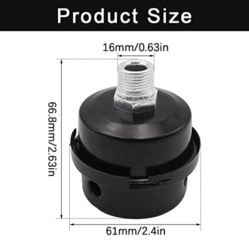 2 pcs 3/8" Thread Air Compressor Silencer, Air Compressor Intake Filter 1/4"