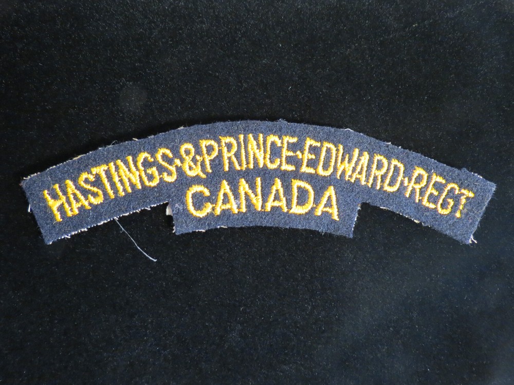 WW2 Hastings & Prince Edward Regiment Canada Shoulder Flash Title Patch King