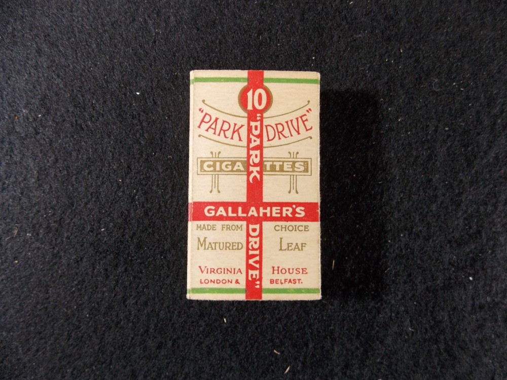 Vintage Gallaher Park Drive Empty Cigarette Packet Box