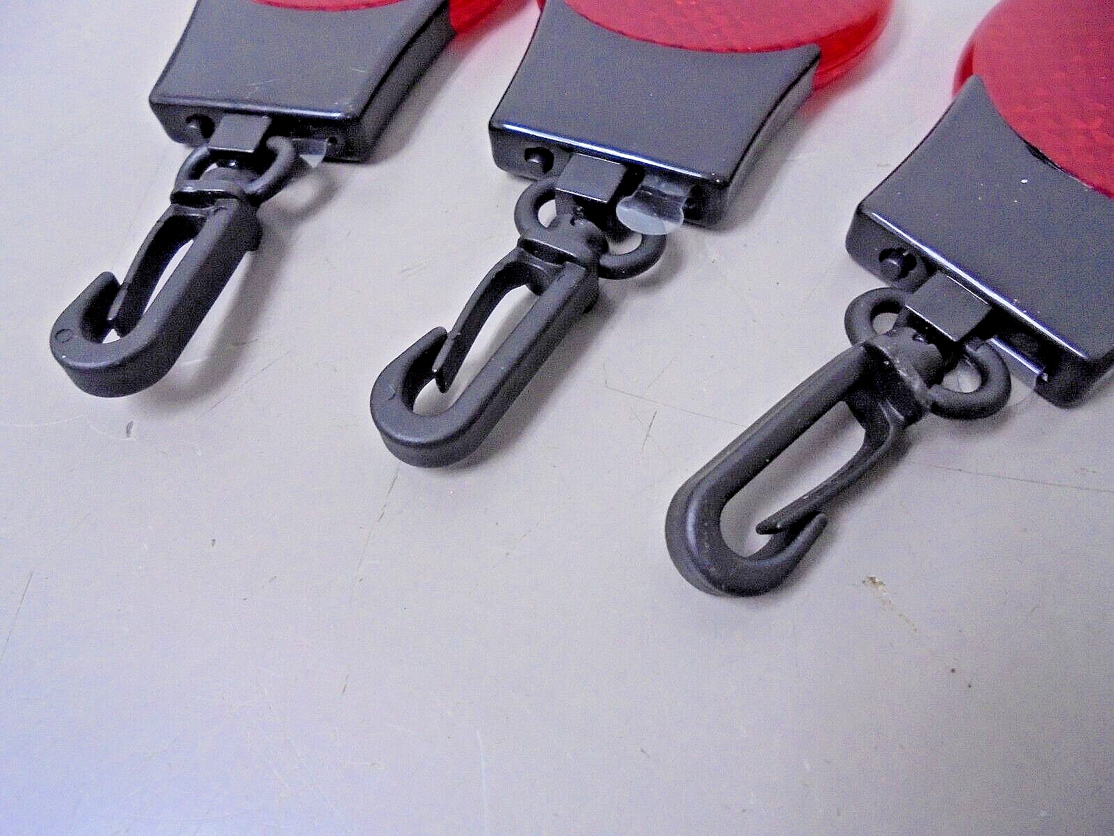 3 - Flashing Reflective LED Backpack Jacket Safety Tag Lights With Hook Loop