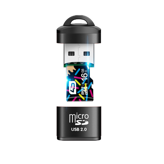 5pcs Mini TF Card Reader Computer USB Fast Speed MicroSD Card Reader With Chain