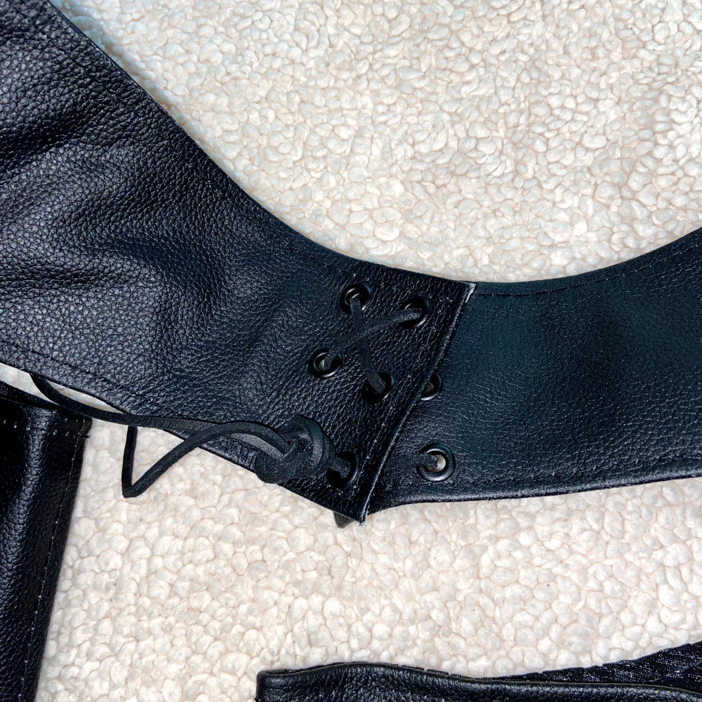 HWK Leather Motorcylce/Riding Chaps Size 12