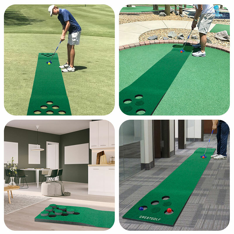 Golf BeerPong Game Set Green Mat,Golf Putting Mat Indoor Putting Green With Club