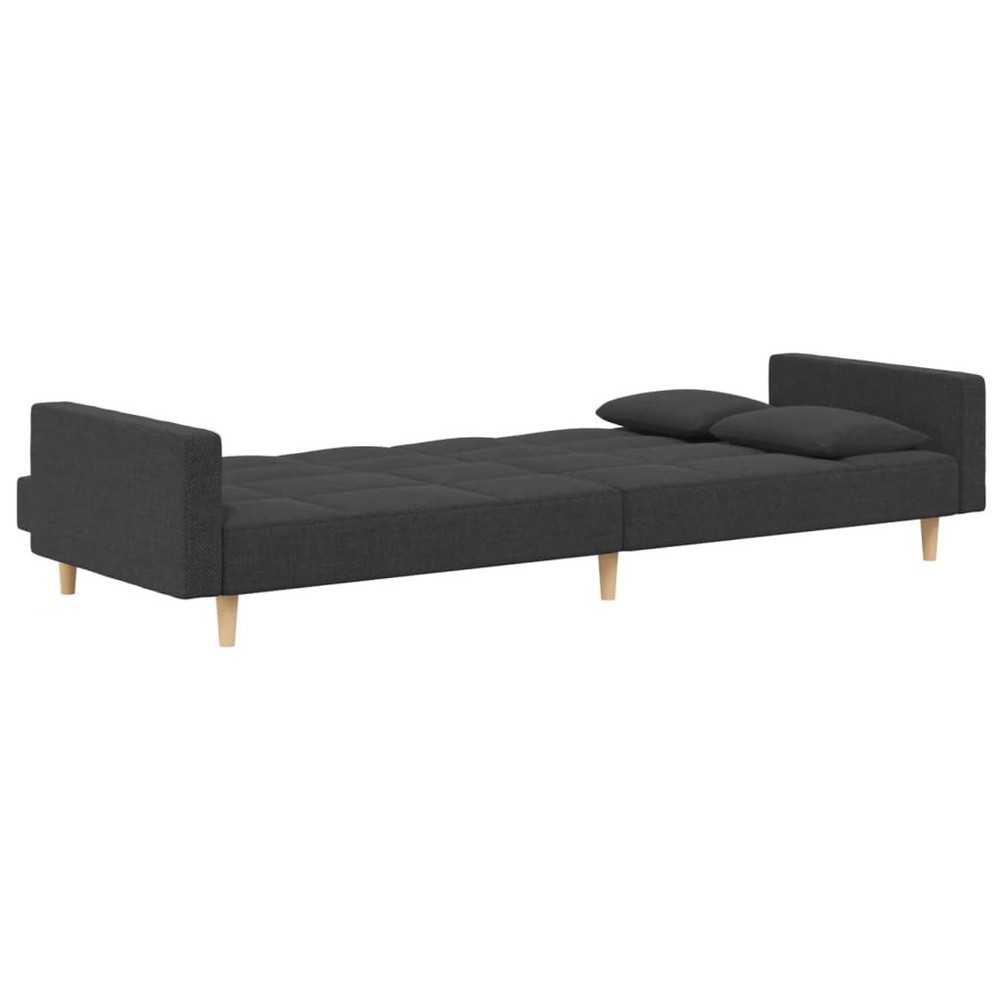 Sofa Bed Dark Grey 100% polyester fabric, wood, plastic Standard