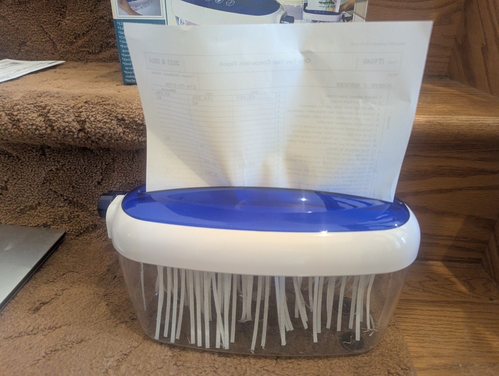 manual desktop paper Shredder 2 pages at once