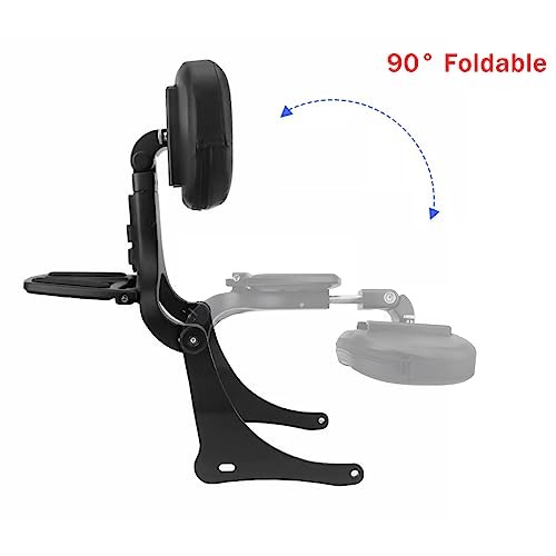 Motorcycle Multifunction Sissy Bar Driver Passenger Adjustable Backrest black