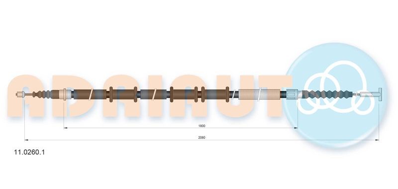 Cable Pull, parking brake ADRIAUTO 11.0260.1