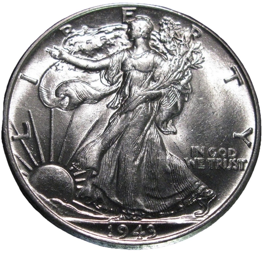 1943 Walking Liberty Half Dollar UNCIRCULATED BS34