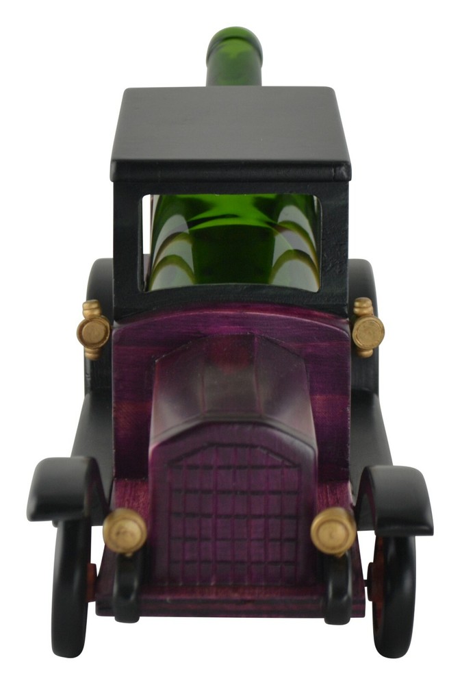Handmade Solid Wood Antique Car Wine Bottle Holder