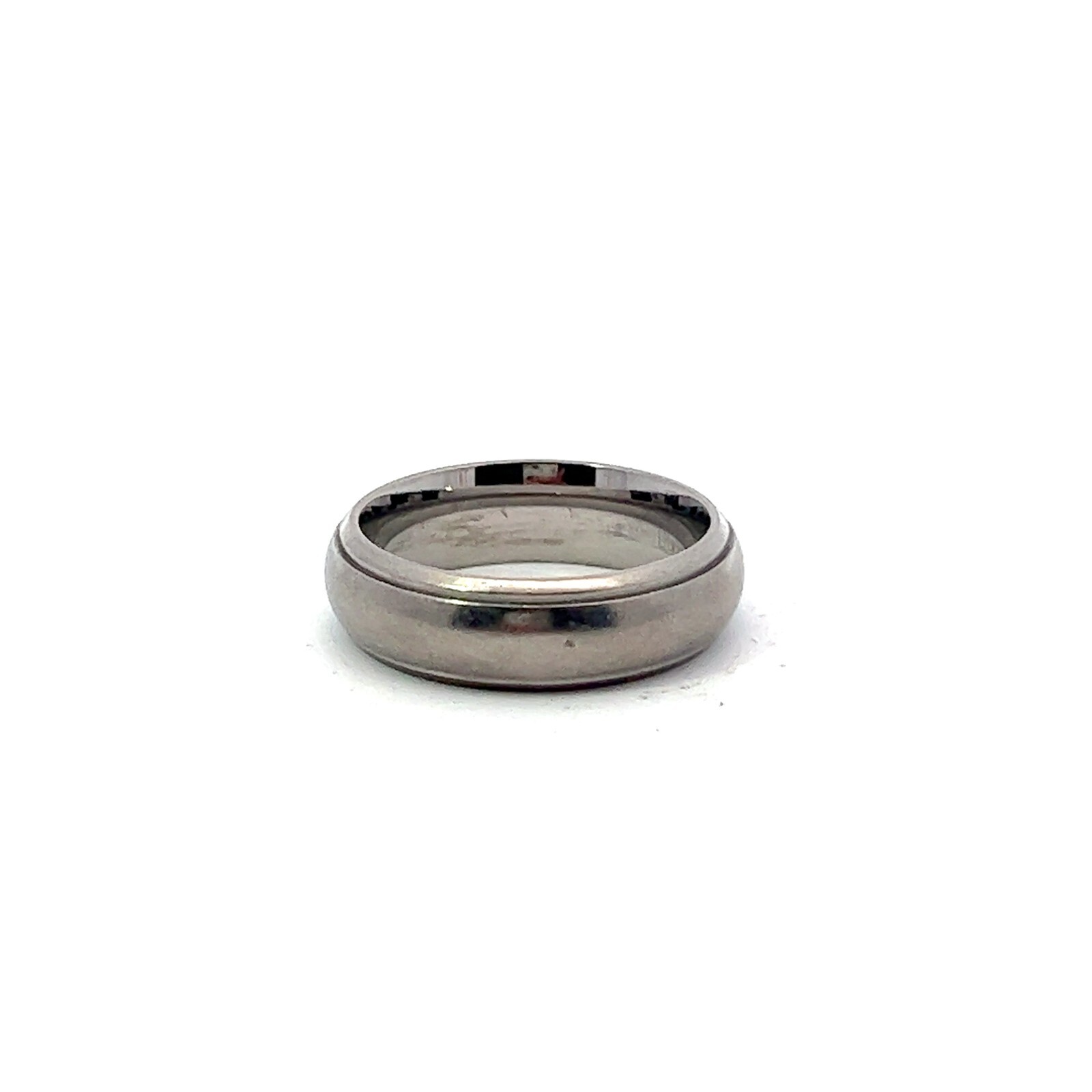 Triton Titanium Domed w/ Satin Center Polished Beveled Step Edge 6mm Band Ring