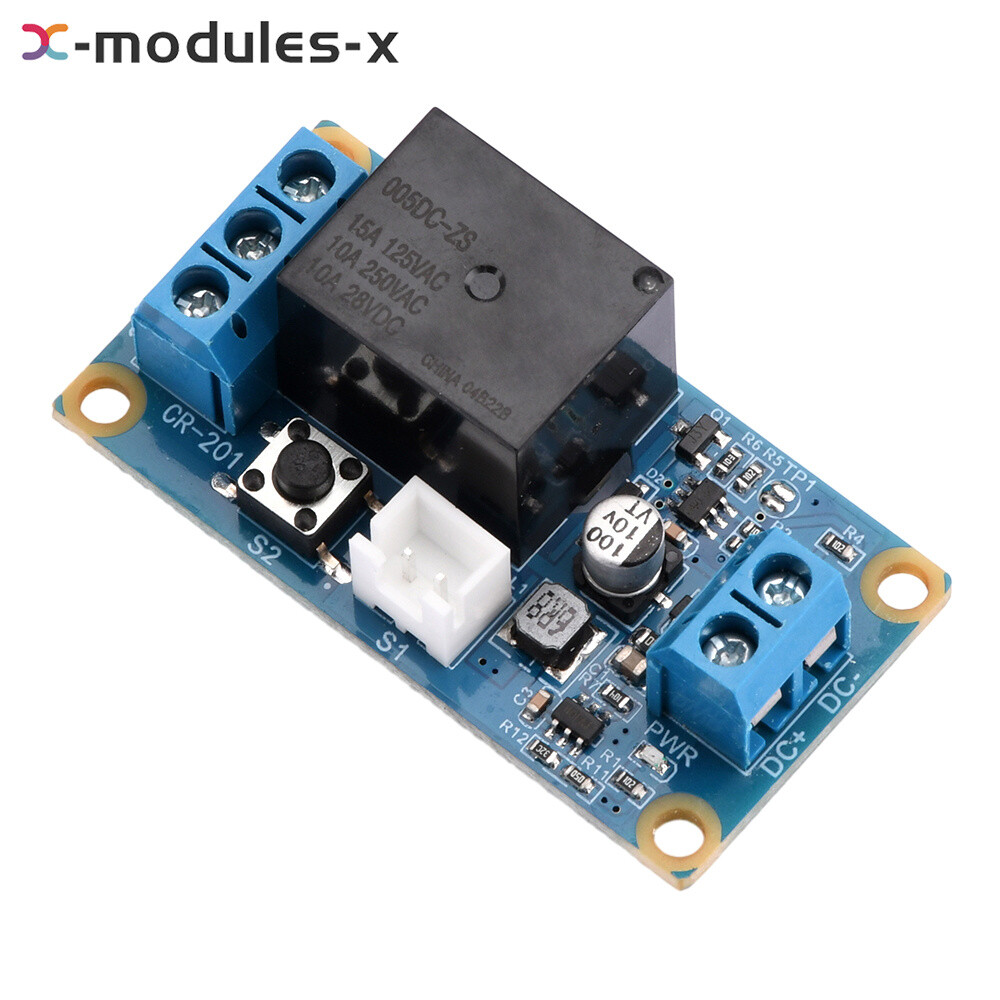DC5-28V Wide Voltage 1Channel Single Button Bistable Self-Locking Relay Module