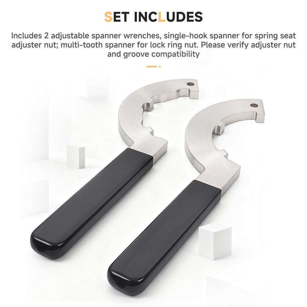 T114W Spanner Wrench Set Compatible with QA1 CoilOver Shock Absorber Adjusta