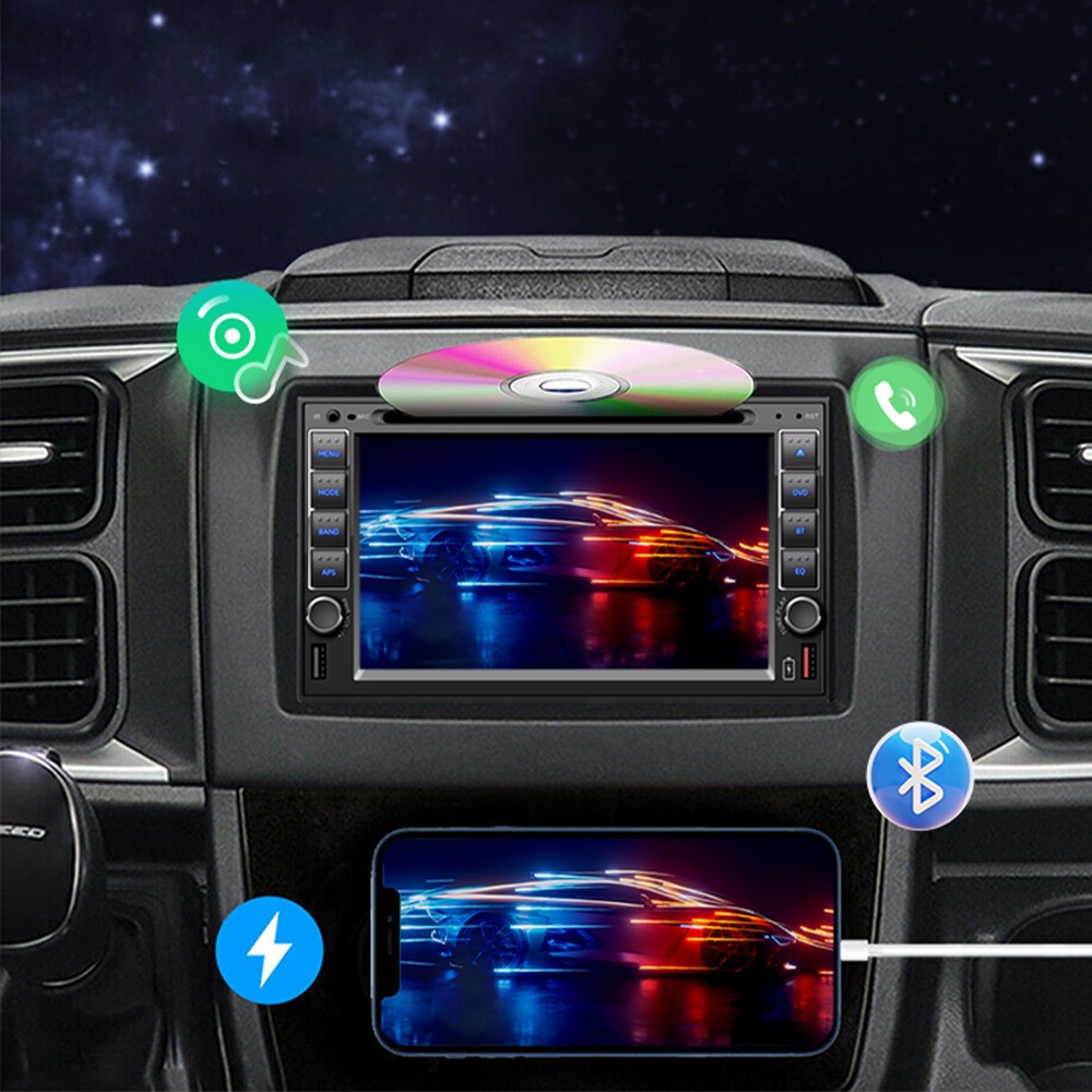 6.2" USB/SD/AUX Stereo Touch Screen Bluetooth 2 Din DVD/CD Player Remote control