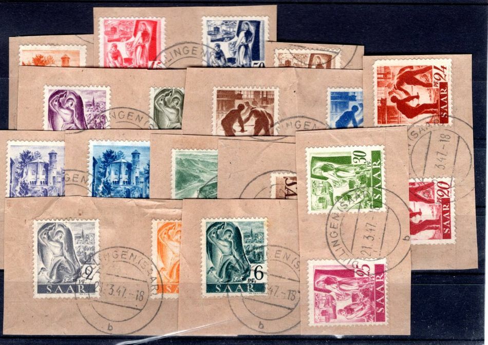 Saar 206/25 Set Postmarked (19198