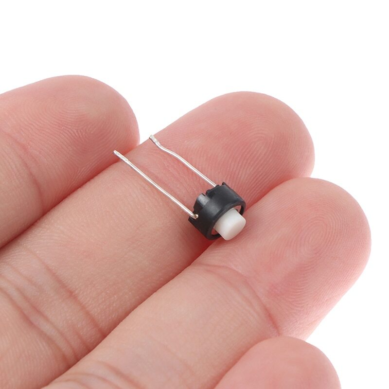 10pcs 6x6x5 2 Pin PCB Momentary Tactile Tact Push Button DIP Micro Switch White