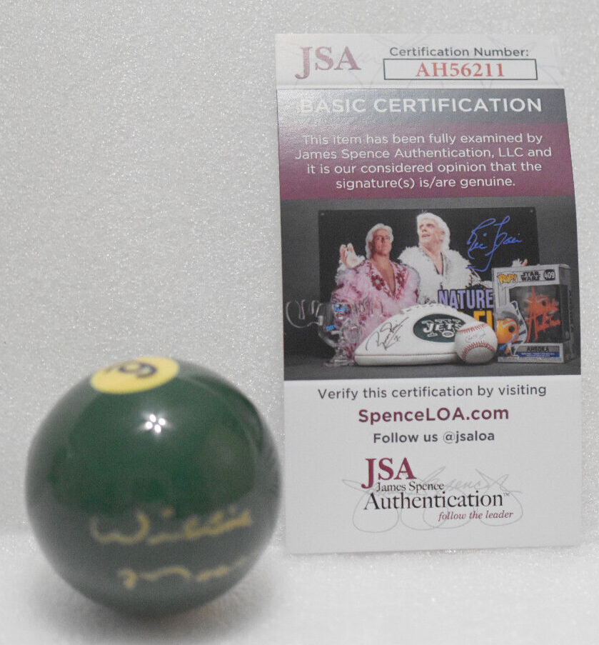 Willie Mosconi SIGNED Billiard #6 Green Pool Ball JSA Certif. Authentic Auto