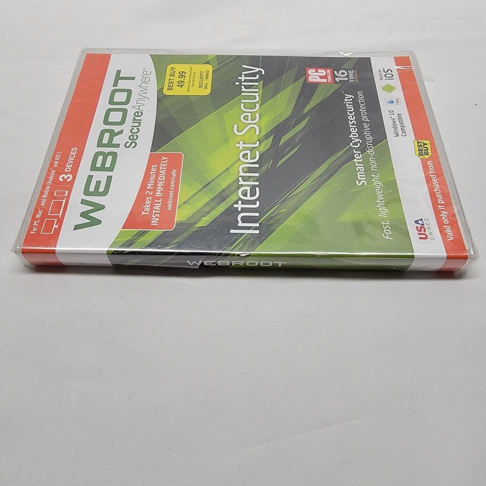 Sealed Webroot Secure Anywhere Internet Security - Full Version for Win & Mac