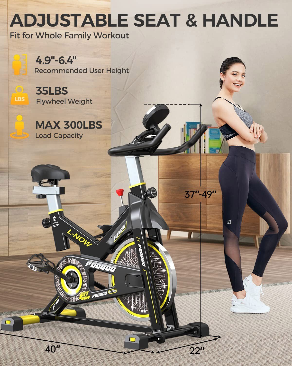 Indoor Cycling Bike Magnetic Stationary Bike Cycle Bike Fitness Exercise Bike