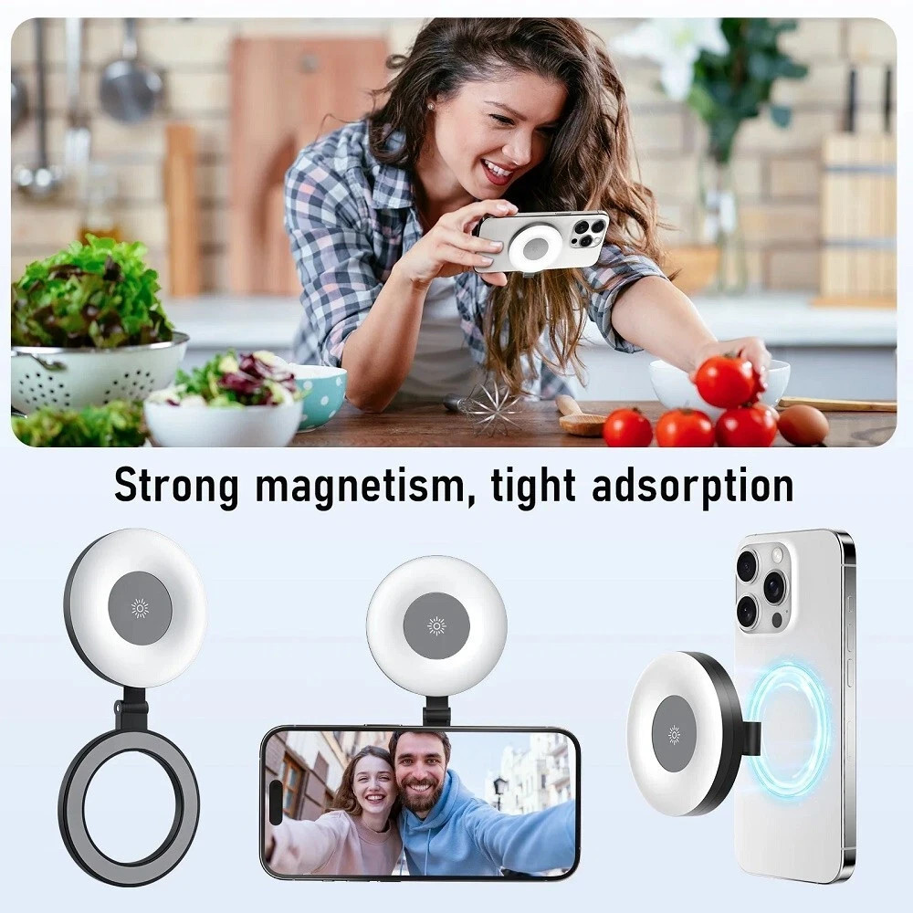 Magnetic Ring Light | Selfie LED Phone Stand Rechargeable Touch Control