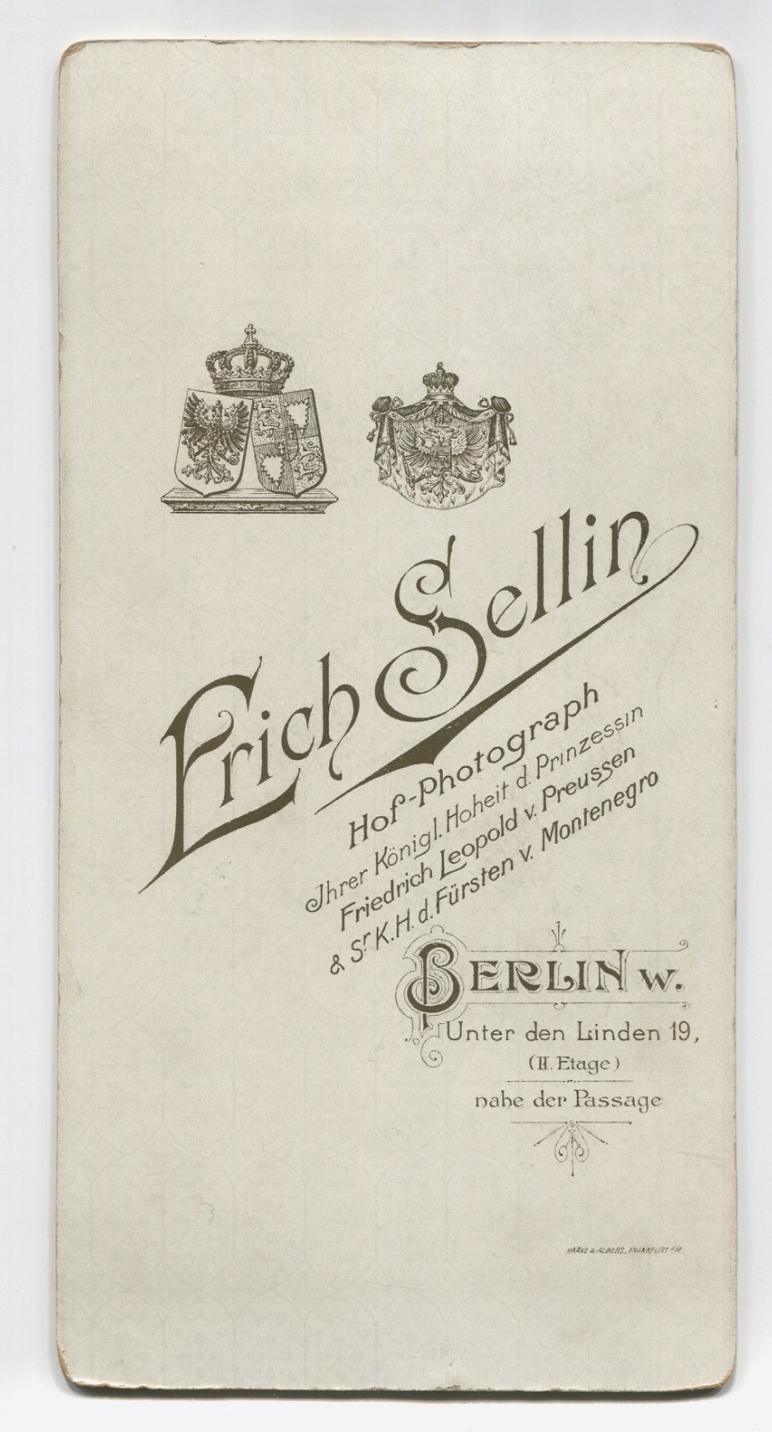 G2055 portrait CDV KBA nobility monarchy Lothar von Hohenthal and Bergen