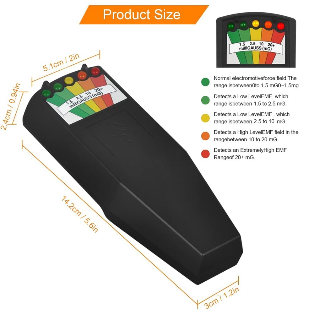 5 LED EMF Meter for Magnetic Field Detection - Ghost Hunting Tool
