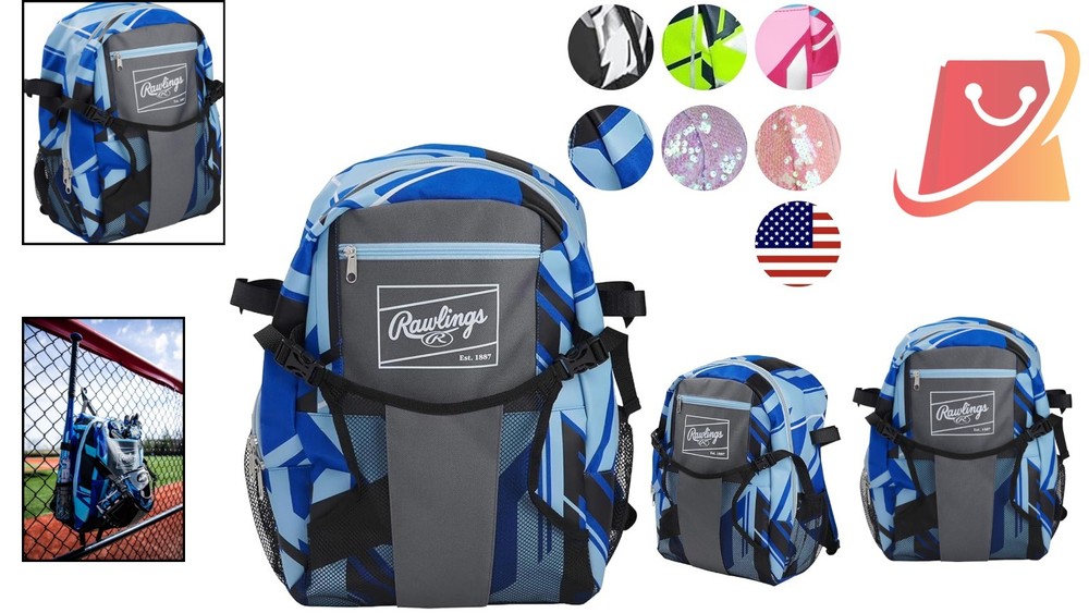 T-Ball Youth Equipment Backpack Polyester Durable Multiple Colors