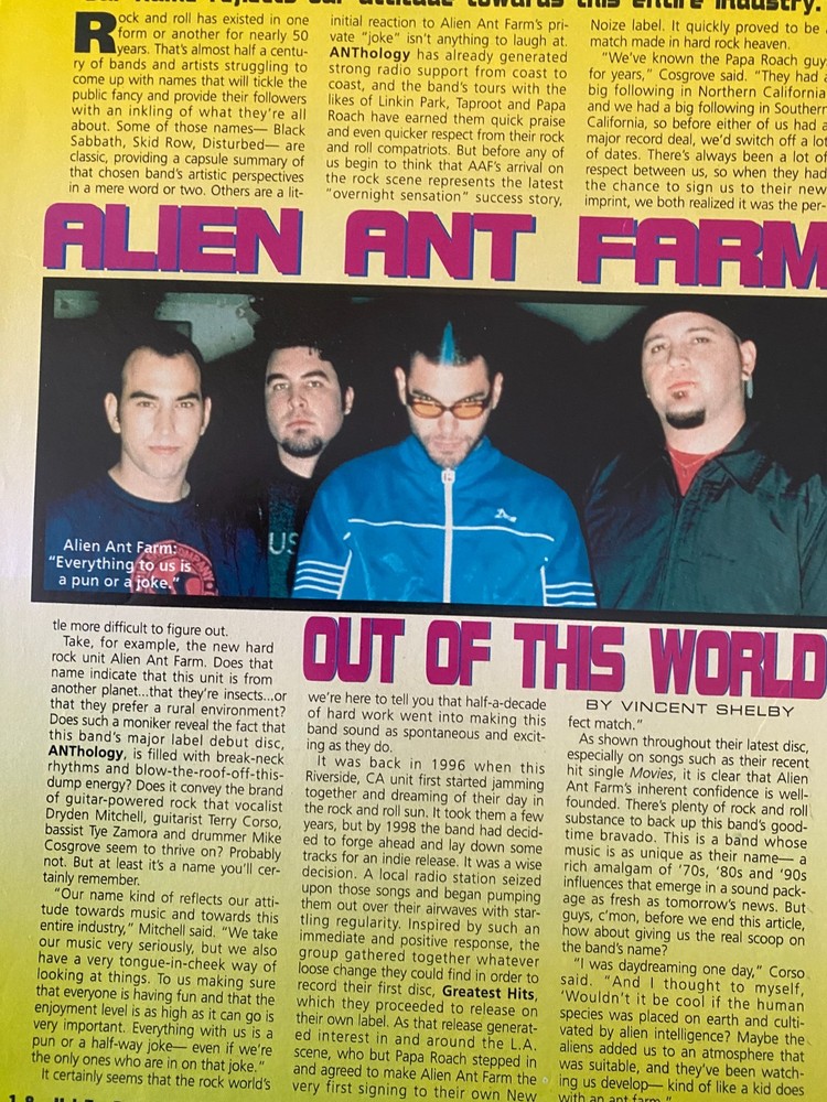Alien Ant Farm, Full Page Vintage Clipping