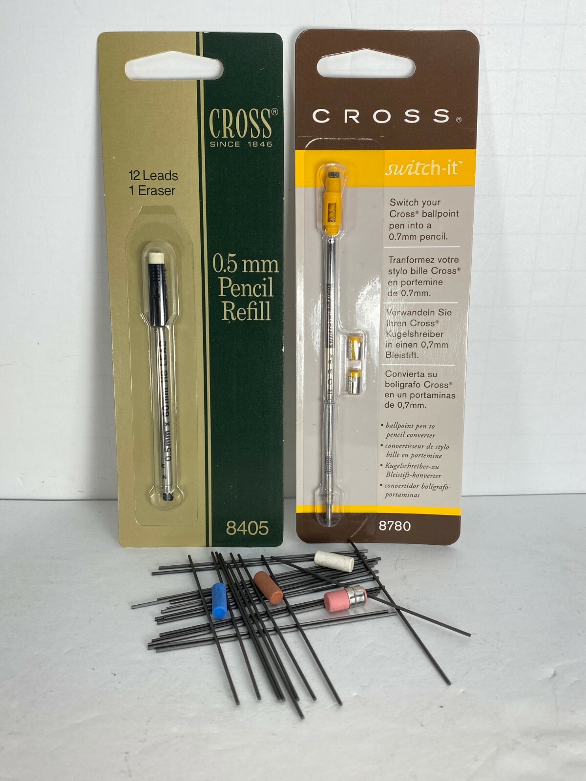 CROSS PENCIL LEADS & ERASERS 0.5mm 0.7mm 0.9mm / 0.5mm Cartridge & 0.7 Switch-It