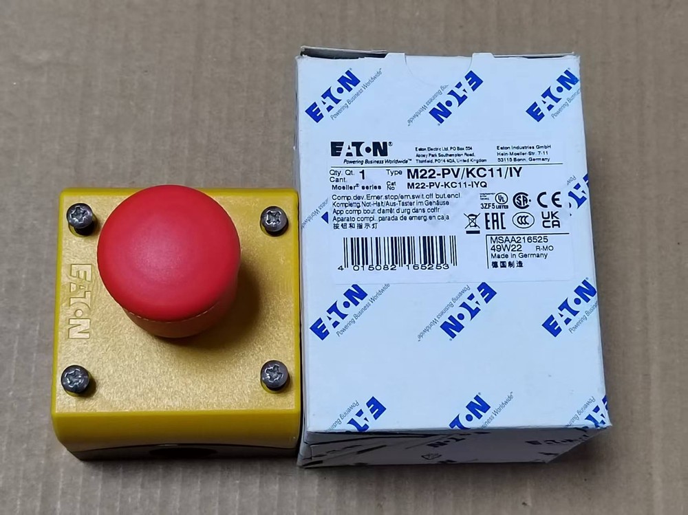 1PCs Emergency stop button M22-PV/KC11/IY